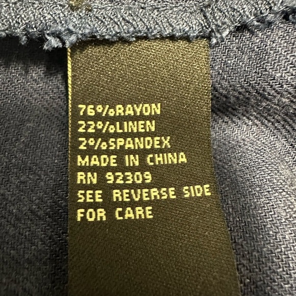 NWT DG2 By Diane Gilman Linen Blend High Low Sleeveless Top Sz L - Picture 8 of 10